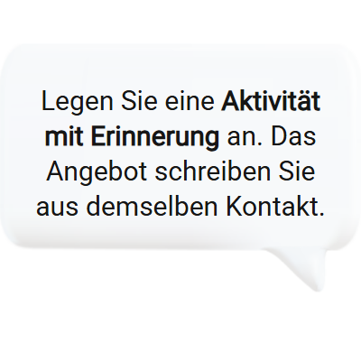 Angebot und Rechnung direkt aus dem CRM für Selbständige erstellen.