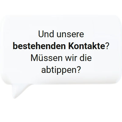 Bestehende Kontakte ohne Abtippen in die Adressverwaltung Software importieren.