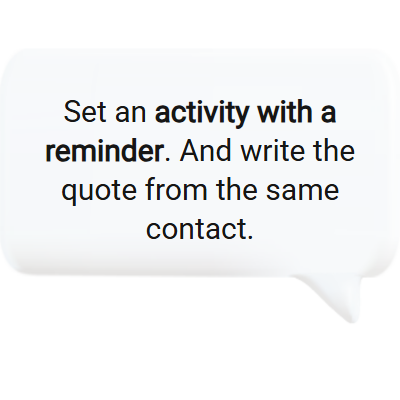 Create a quote and invoice straight from CRM software for freelancers.