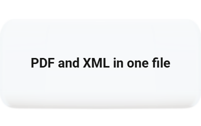 ZUGFeRD combines a readable PDF and a structured data set in a single file
