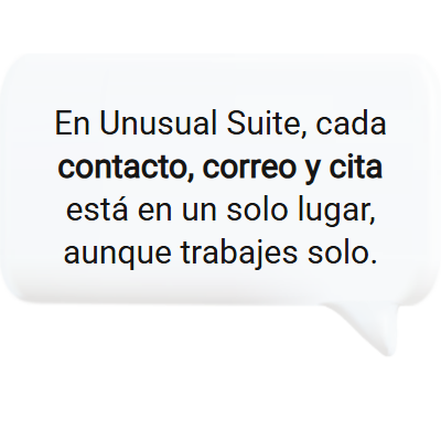 Todos los clientes en un solo lugar en Unusual Suite, el CRM para autónomos.