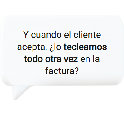 Pregunta sobre el programa de presupuestos: ¿qué pasa cuando el cliente acepta?