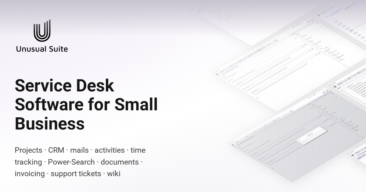Service Desk Software ️ Unusual Suite