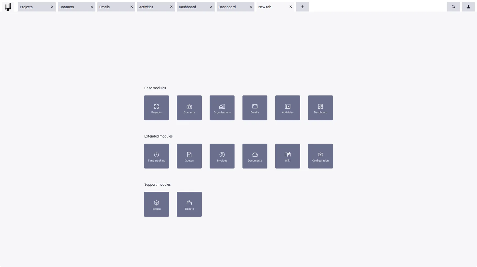 Full control of client data, in the cloud or on-premises, in the CRM for freelancers Unusual Suite.