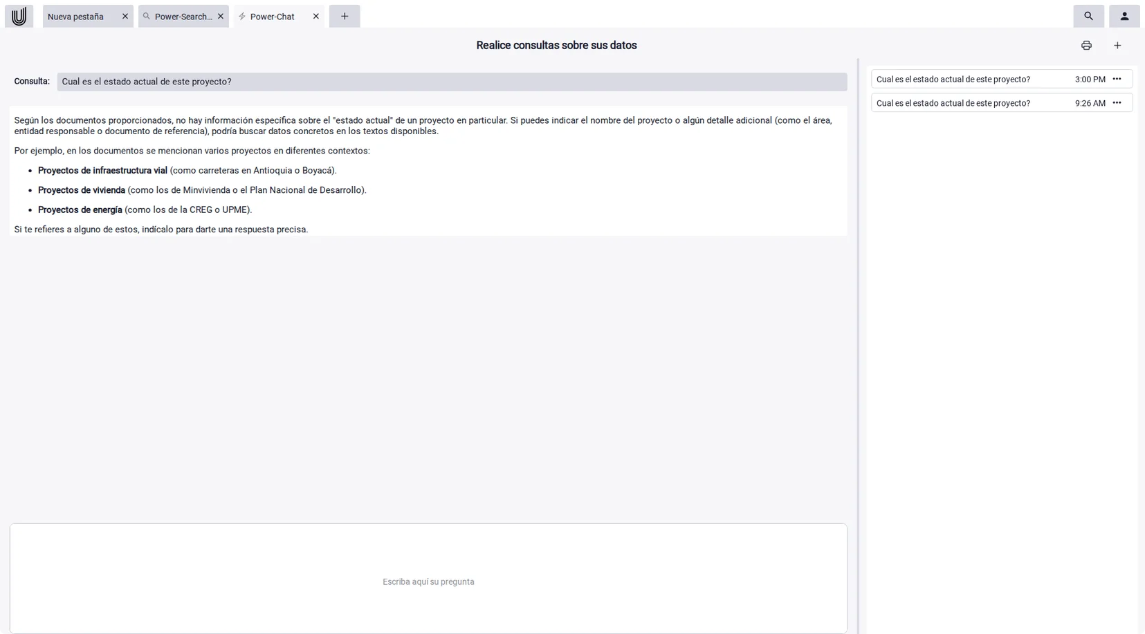 Power-Chat con IA respondiendo preguntas a partir de tus propios datos de clientes en el CRM para freelancers Unusual Suite.