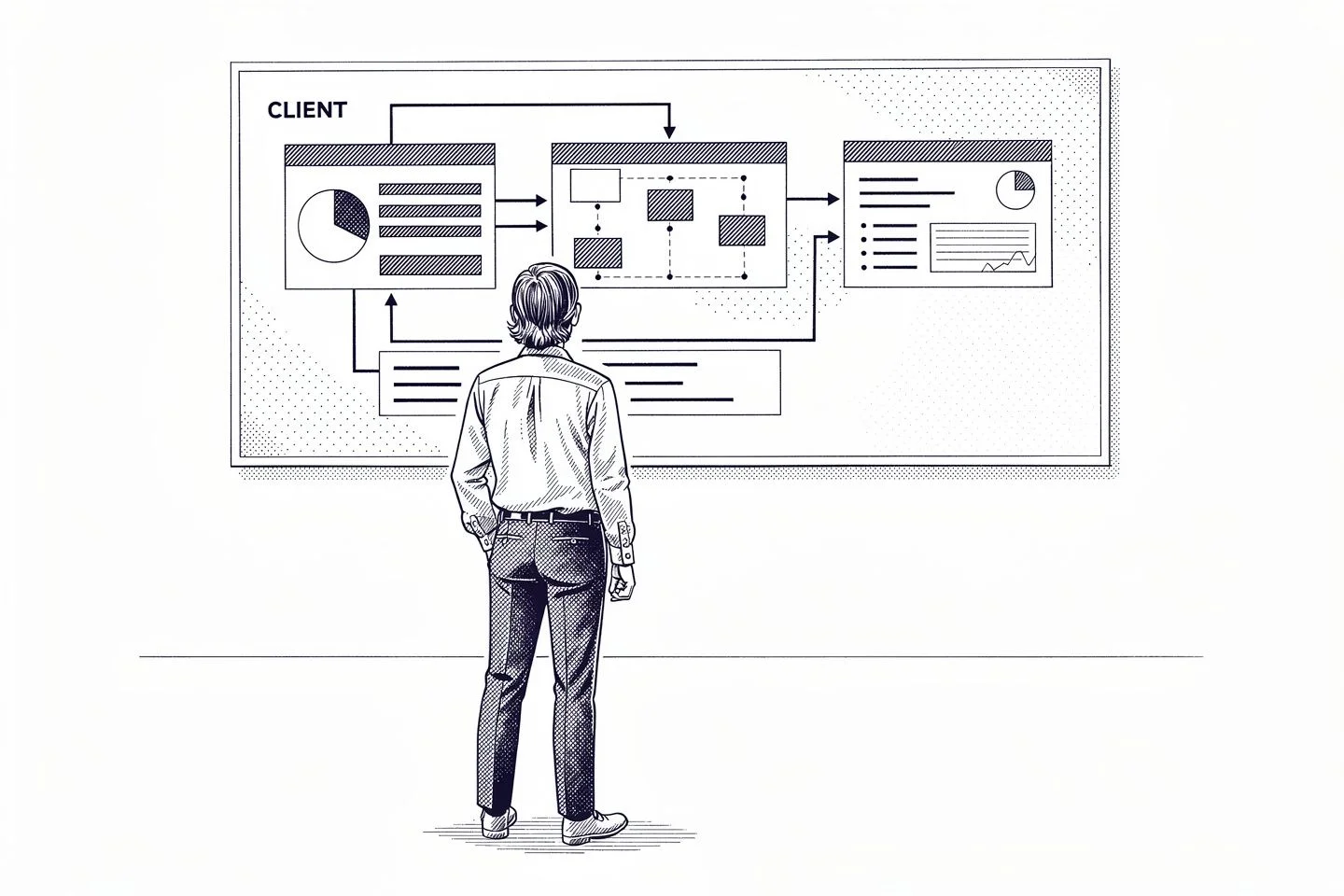 Un consultor gestiona contactos, proyectos y facturación con un CRM para consultores