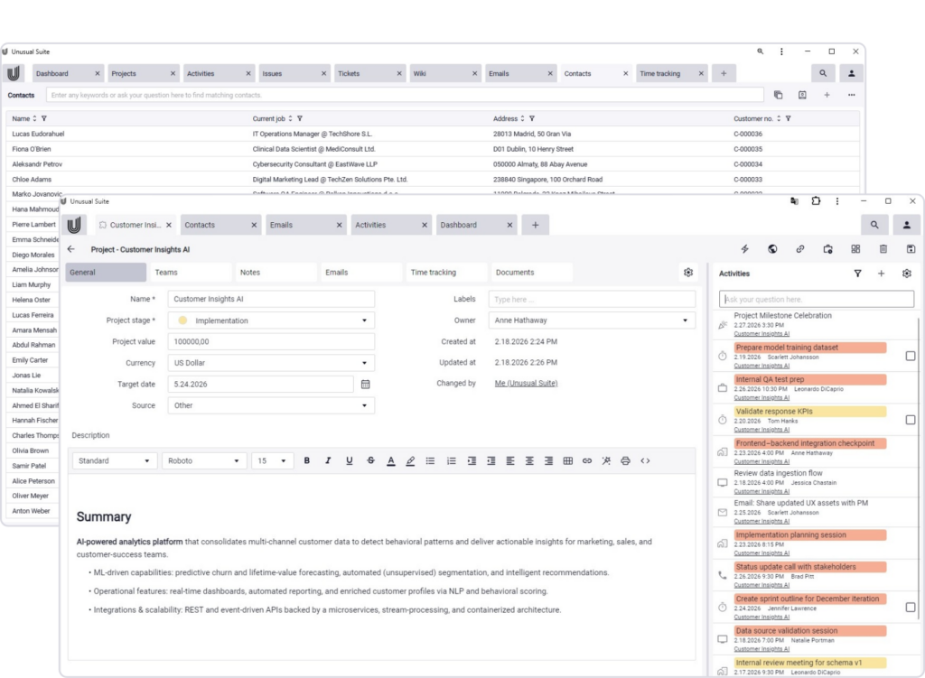 AI Summary of Project in CRM